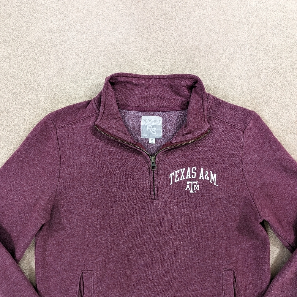 Texas A&M University Sweatshirt Women's Small Burgundy White Pullover Aggies